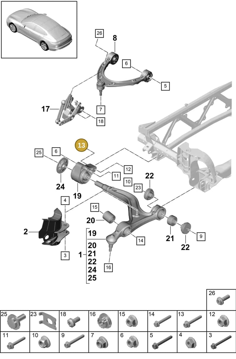 N91253401 — Porsche Panamera (2016-2020) diagram p49401010, position 13