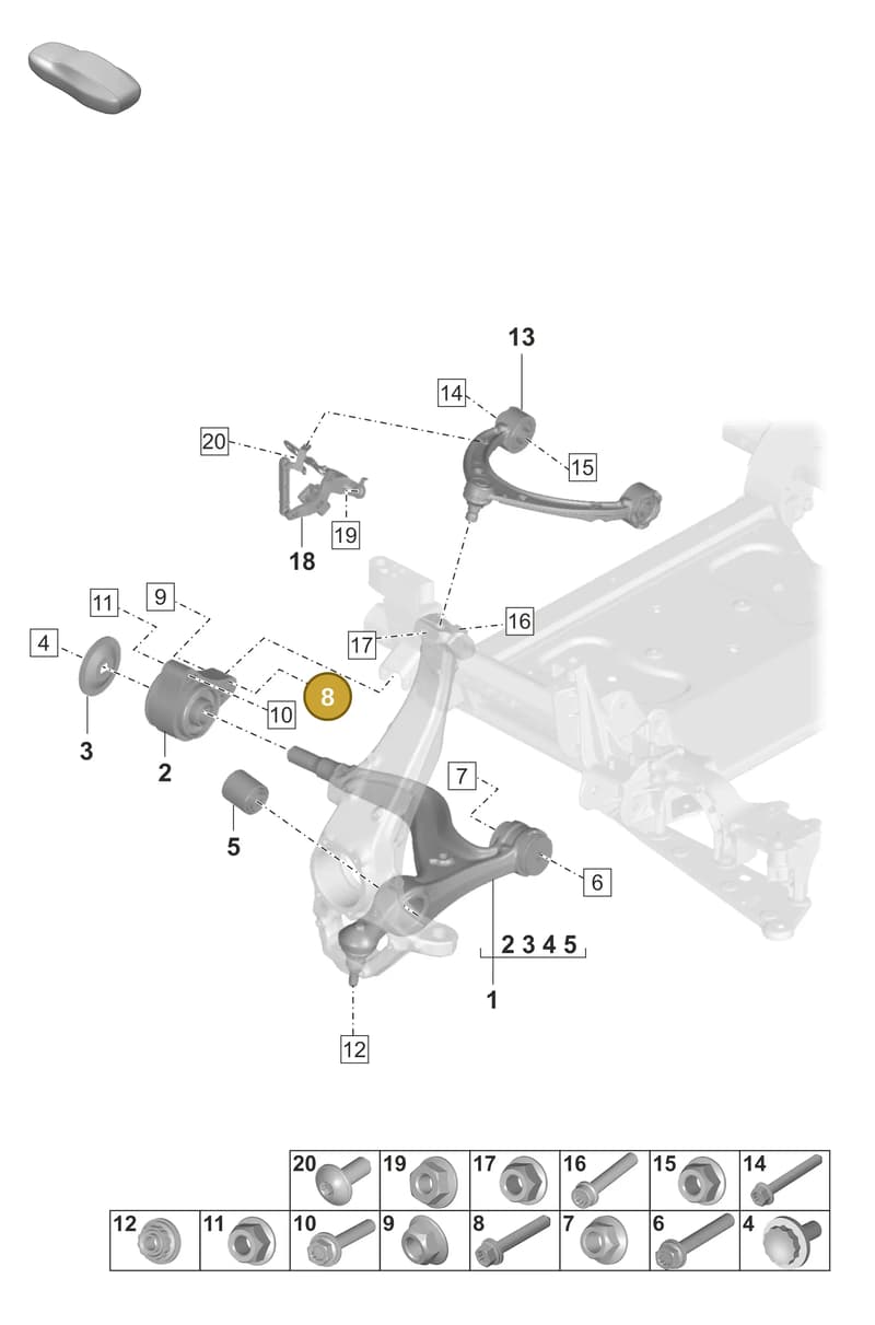 N91253401 — Porsche Taycan Sport Turismo (2023-2025) diagram p56401050, position 8