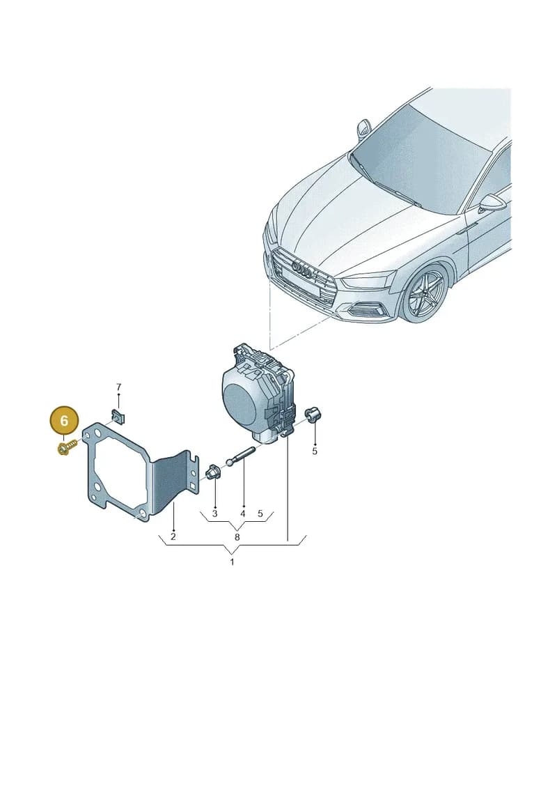 N91254701 — Audi RS5 Sportback (2017-2025) diagram 897907050, position 6