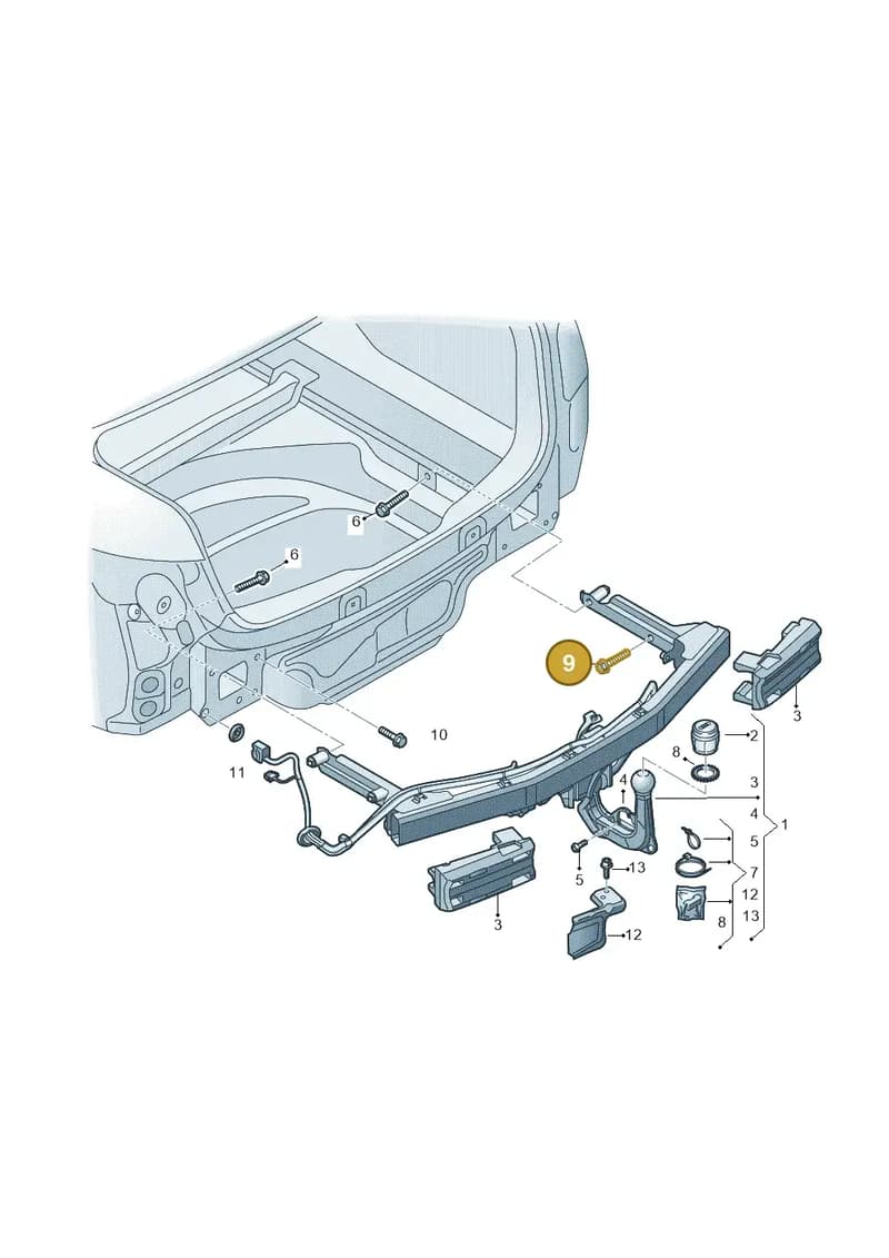 N91256901 — Audi RS4 Avant (2017-2025) diagram 849804500, position 9