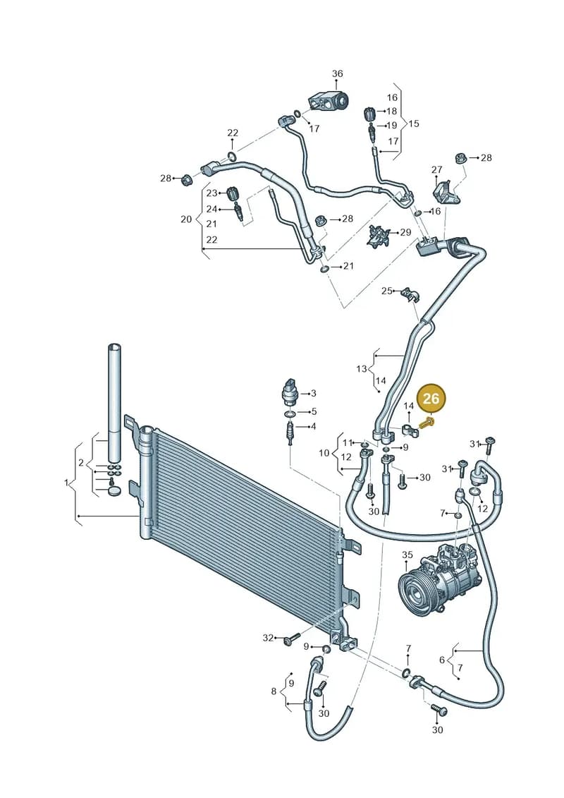 N91257001 — Audi RS4 Avant (2017-2025) diagram 438260400, position 26