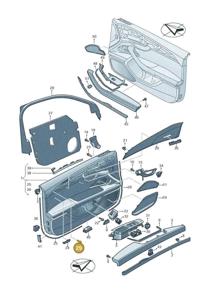 N91257001 — Audi A8 (2017-2025) diagram 838867000, position 29