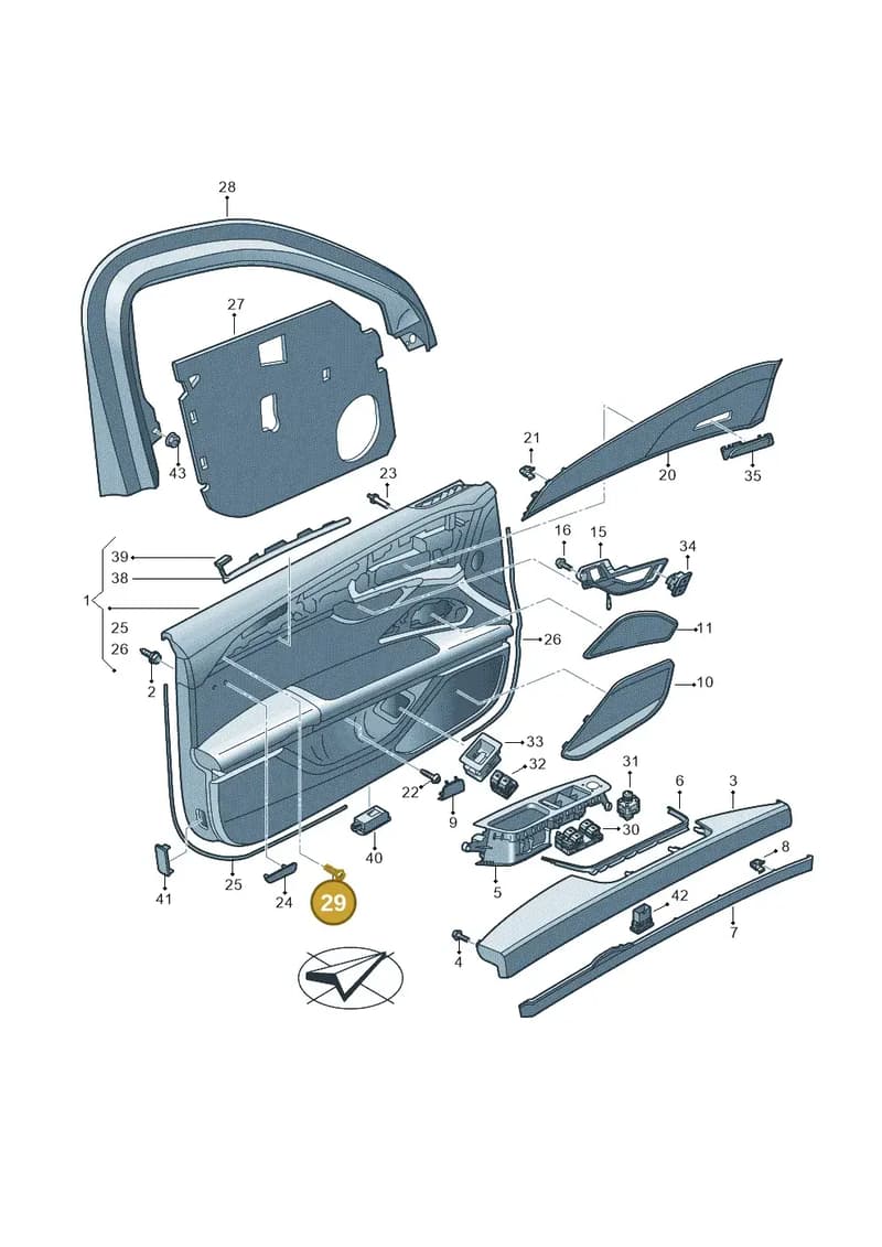 N91257001 — Audi A8 (2017-2025) diagram 838867011, position 29
