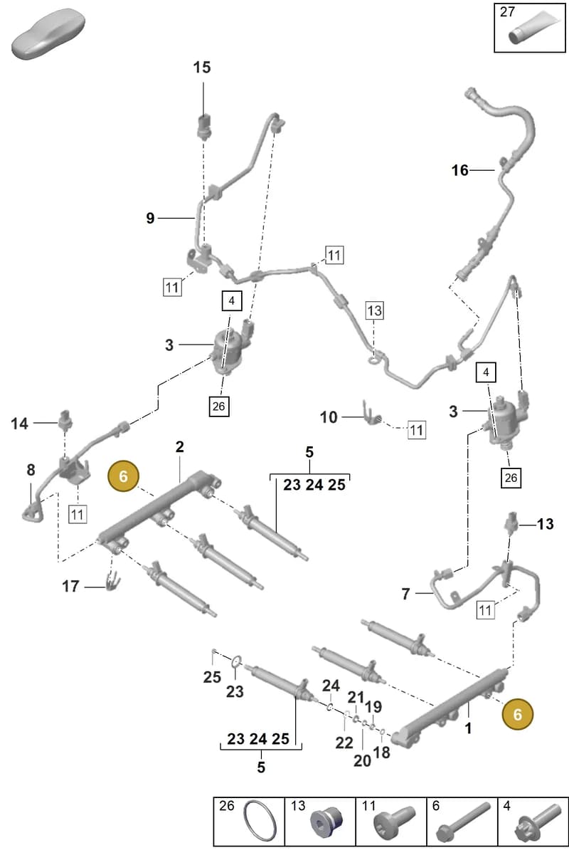 N91257801 — Porsche 911 (2020-2022) diagram p53107000, position 6