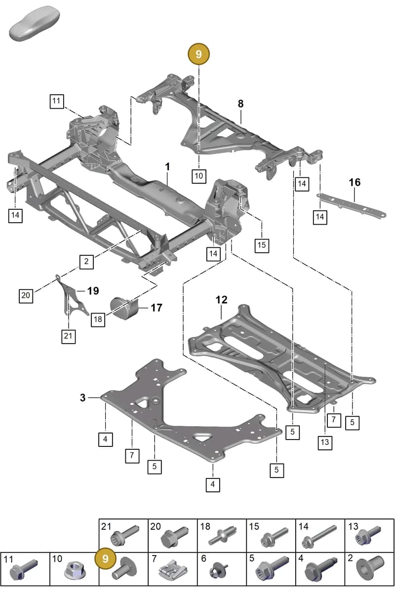 N91259801 — Porsche Panamera (2023-2025) diagram p62401000, position 9