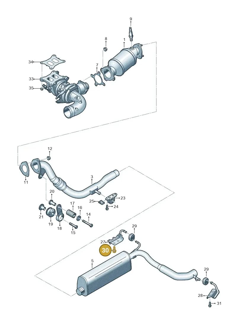 N91264101 — Audi A5 Sportback (2016-2025) diagram 849253550, position 30