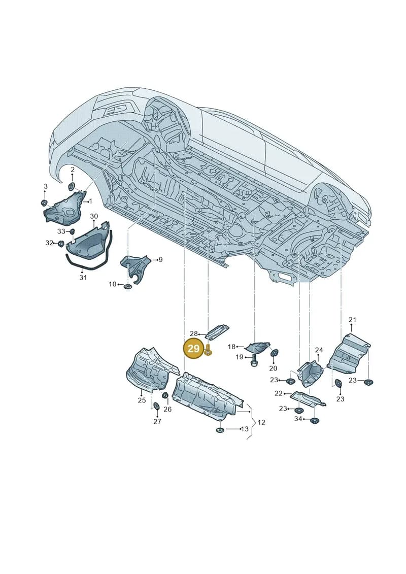 N91264101 — Audi RS4 Avant (2017-2025) diagram 438804000, position 29