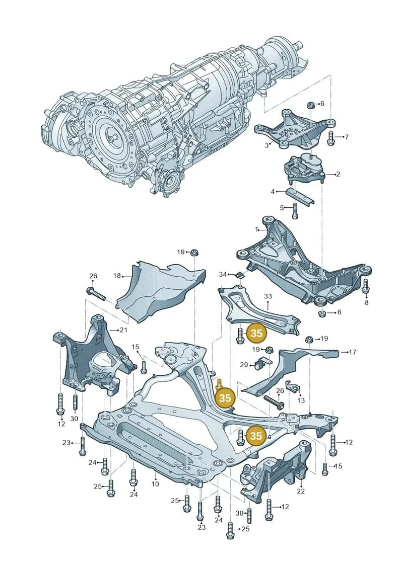 N91265101 — Audi A6 (2018-2025) diagram 896399700, position 35