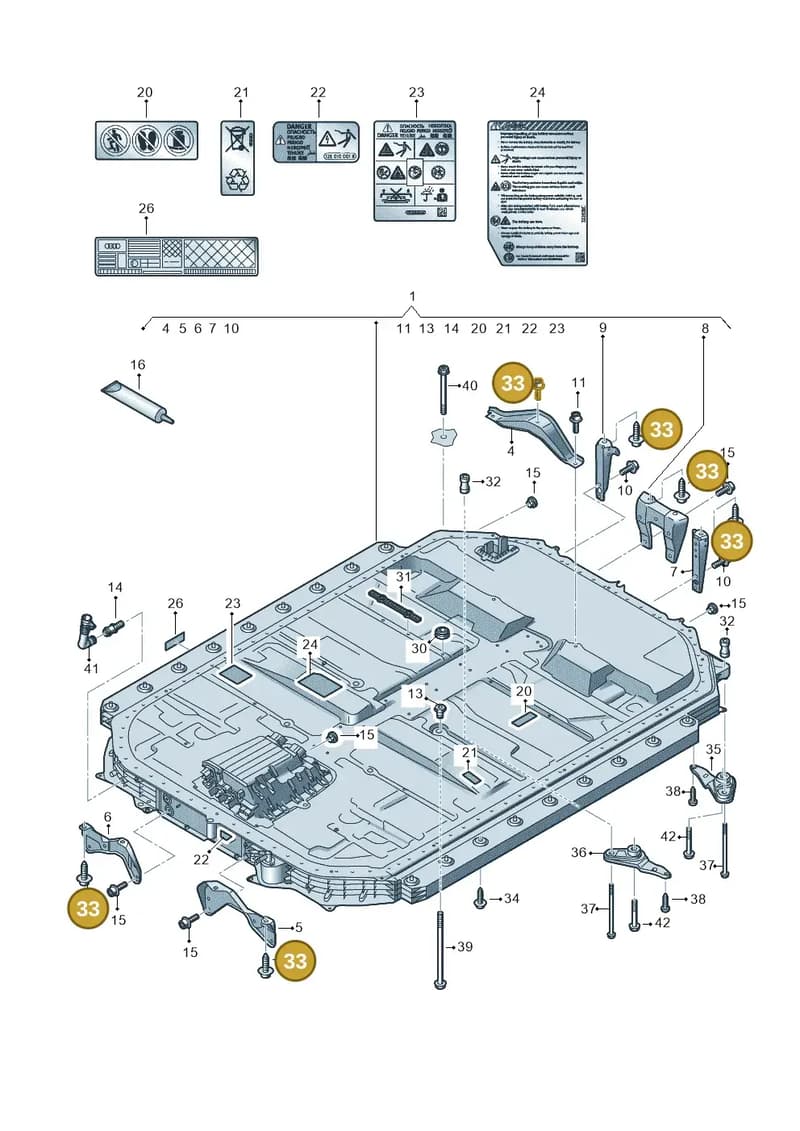 N91268701 — Audi Q8 e-tron (2018-2025) diagram 586915510, position 33