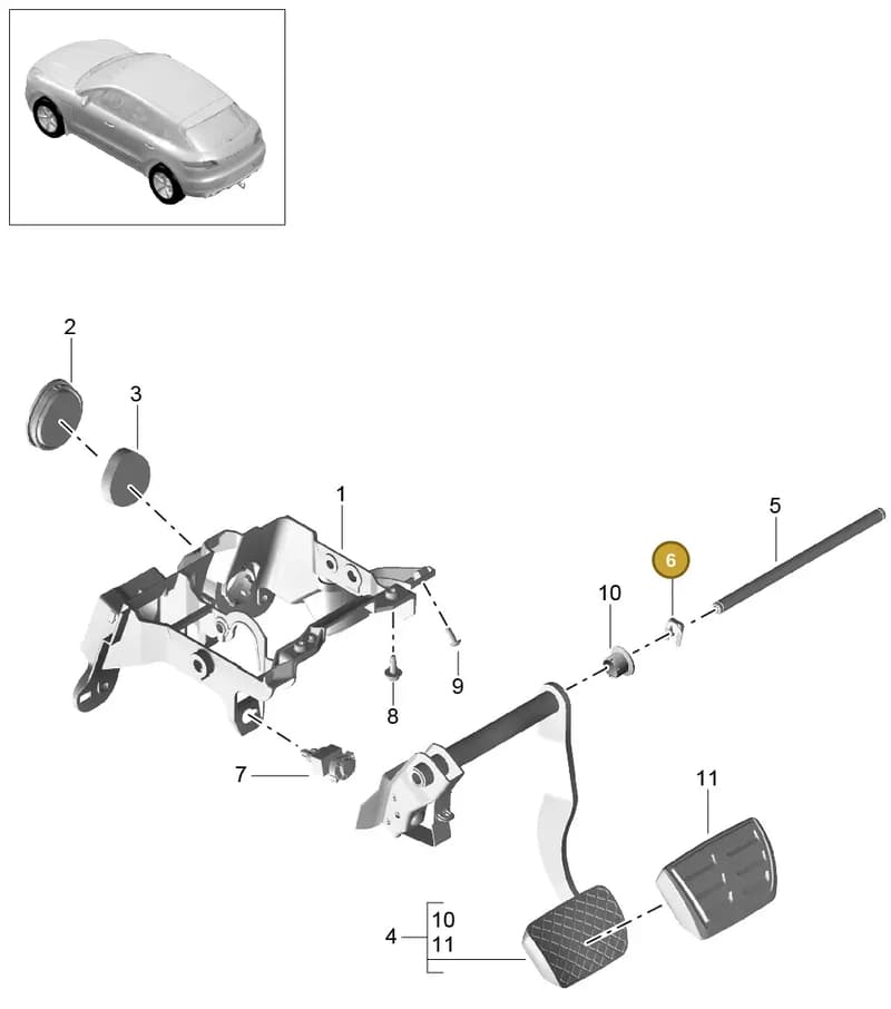 N91270001 — Porsche Macan (2013-2018) diagram p44702000, position 6