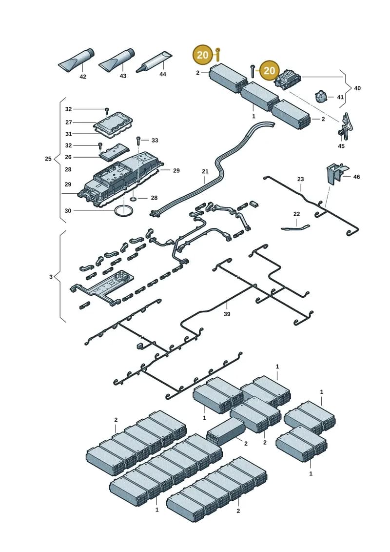 N91270601 — Audi RS e-tron GT (2020-2025) diagram 4j1915540, position 20+4