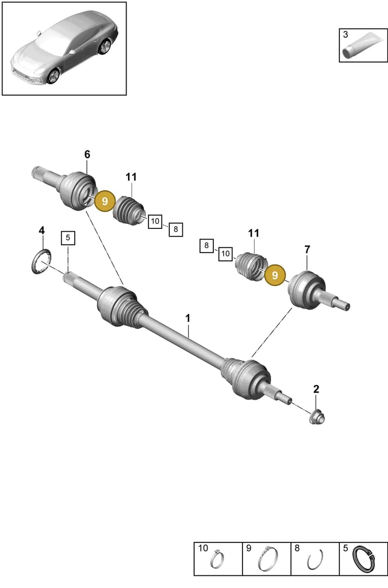 N91271401 — Porsche Panamera (2016-2020) diagram p49501030, position 9