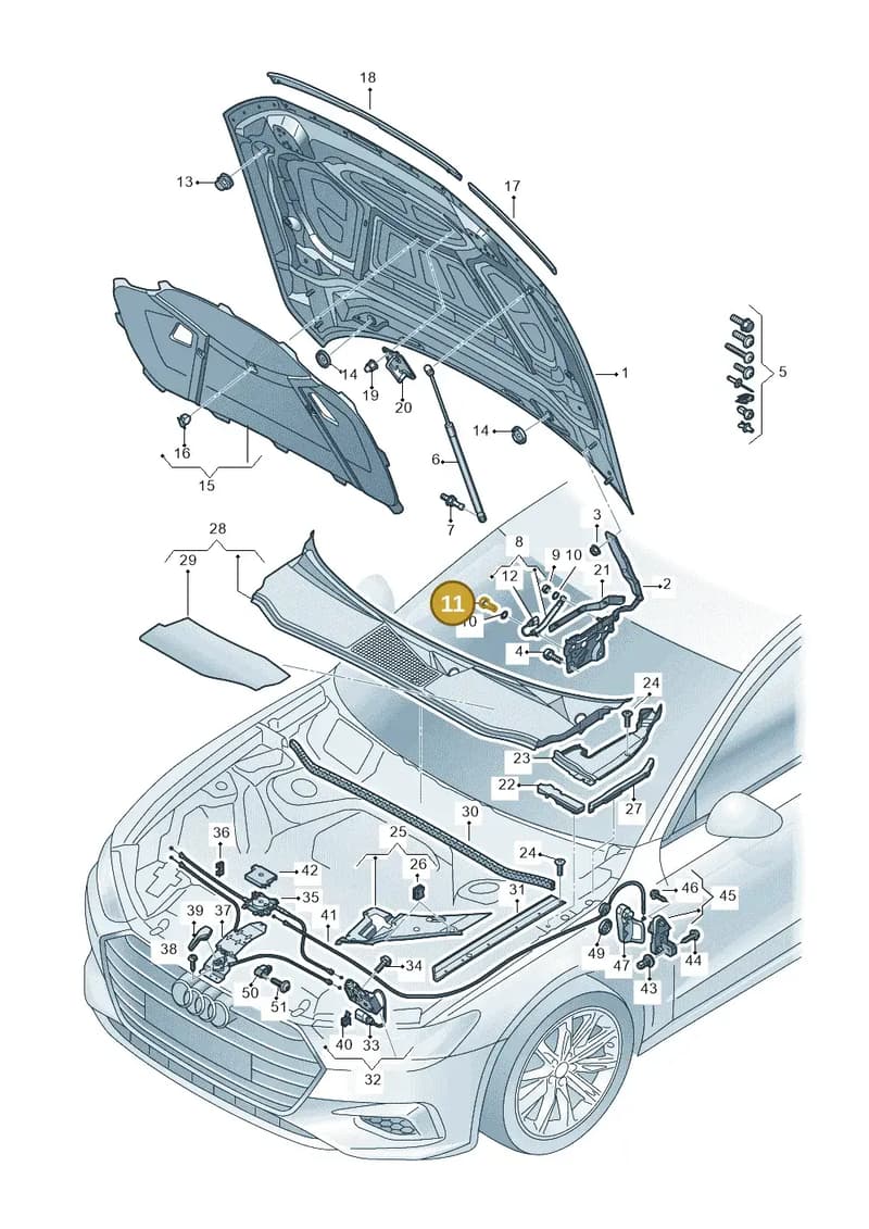 N91273101 — Audi RS7 Sportback (2019-2025) diagram 435823000, position 11