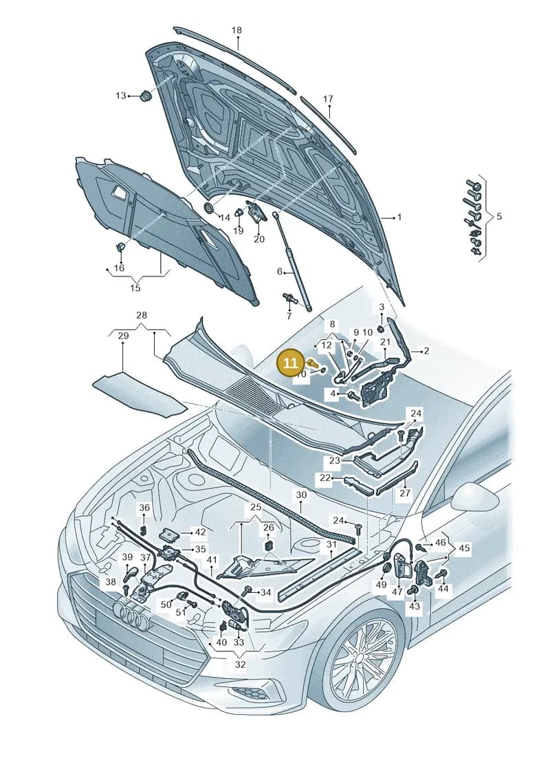 N91273101 — Audi RS6 Avant (2019-2025) diagram 430823000, position 11