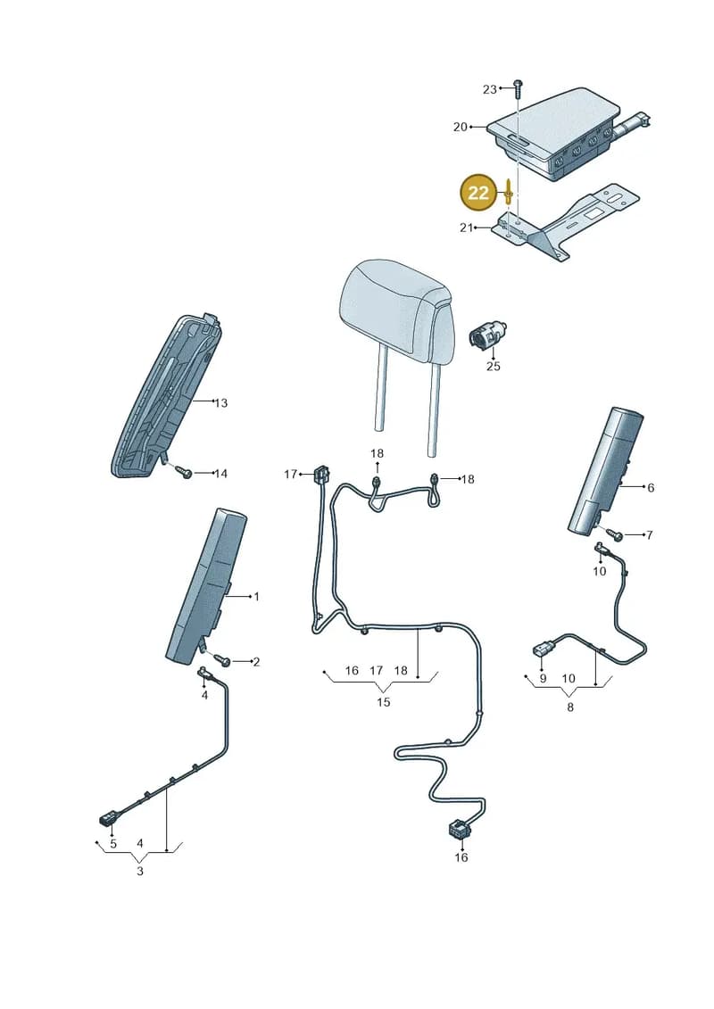 N91278101 — Audi A8 (2017-2025) diagram 838880020, position 22
