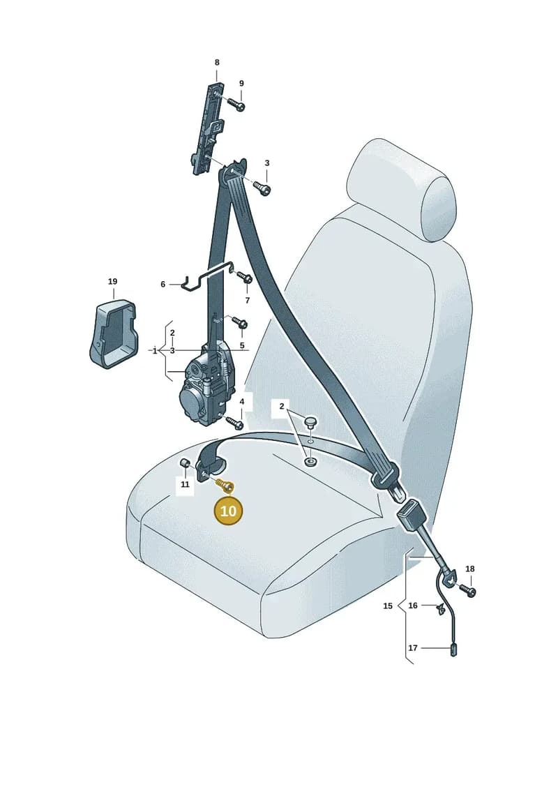 N91280601 — Audi RS e-tron GT (2020-2025) diagram 4j1857600, position 10