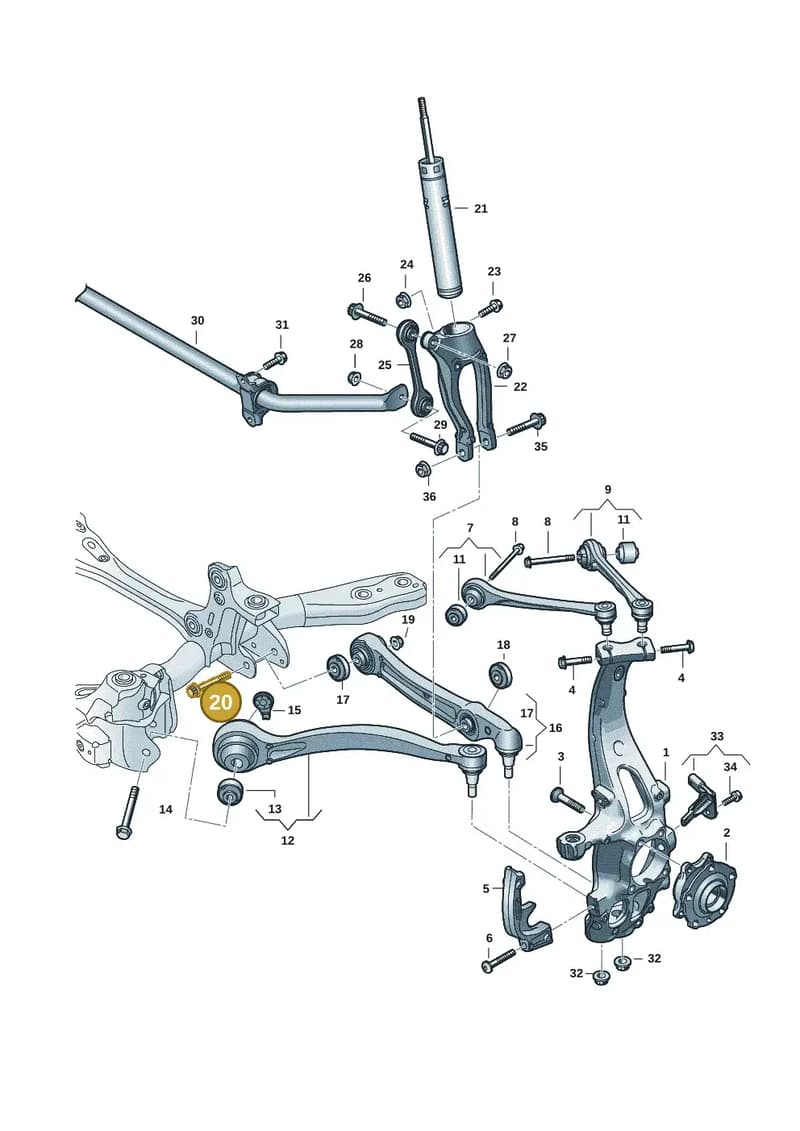 N91293801 — Audi Q6 e-tron (2023-2025) diagram f5s407000, position 20