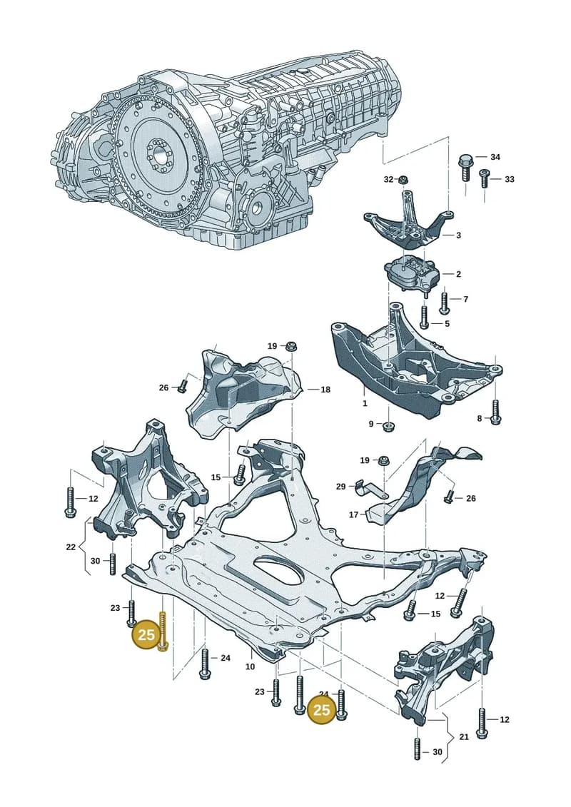 N91301501 — Audi A5 Limousine (2024-2025) diagram 8wk399100, position 25