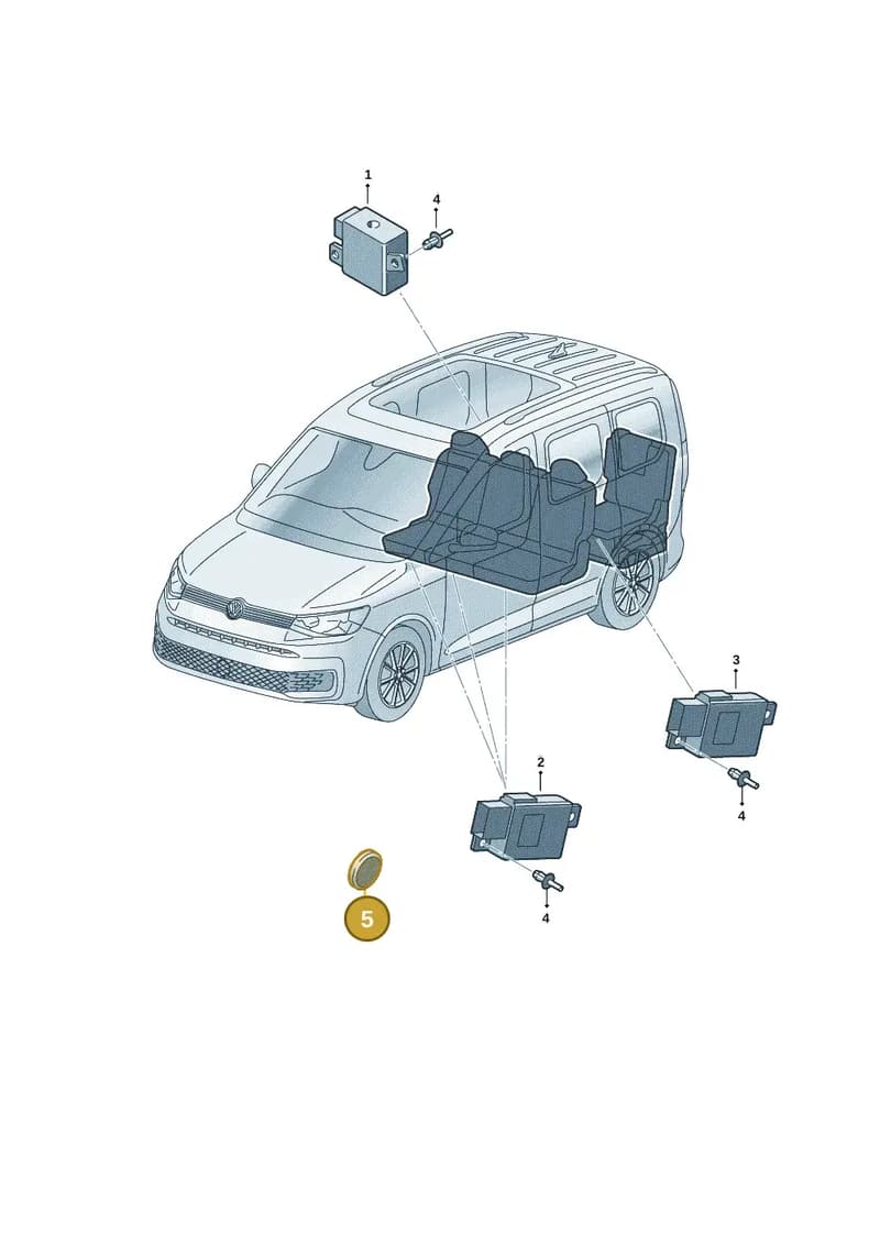 N91304601 — Volkswagen Caddy Maxi (2020-2025) diagram 2ka959047, position 5
