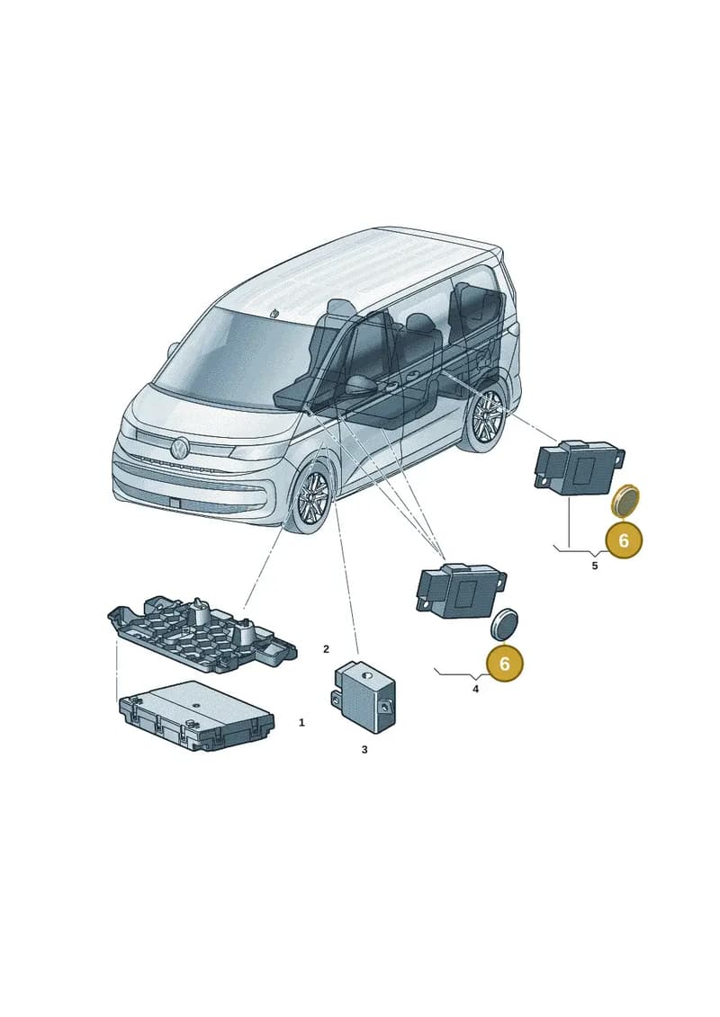 N91304601 — Volkswagen Multivan (2021-2025) diagram 7t0959060, position 6