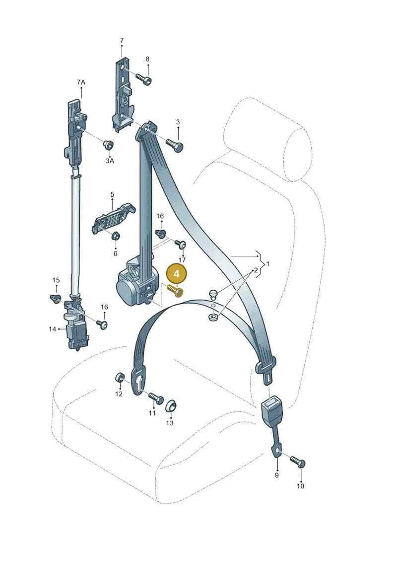 N98924102 — Audi A6L           "CN"05> (2005-) diagram 249857600, position 4