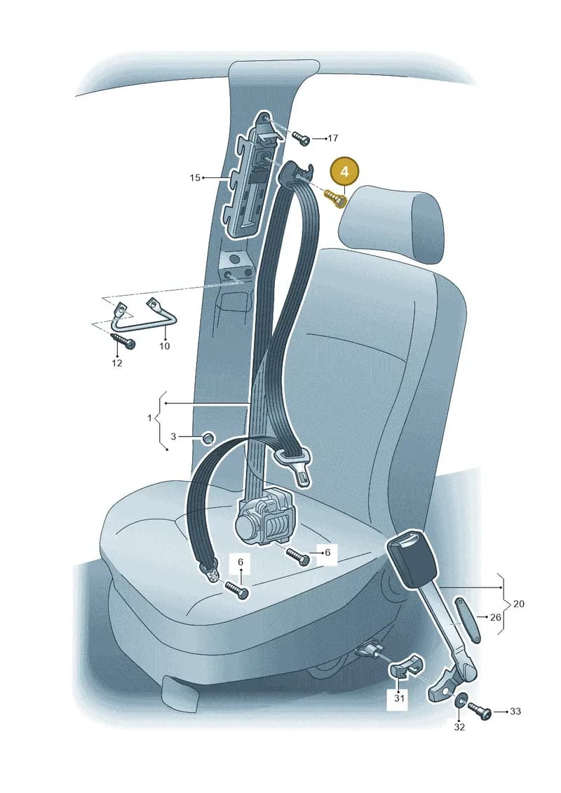 N98925601 — Skoda Octavia ambiente (2008-2013) diagram 195857600, position 4+34