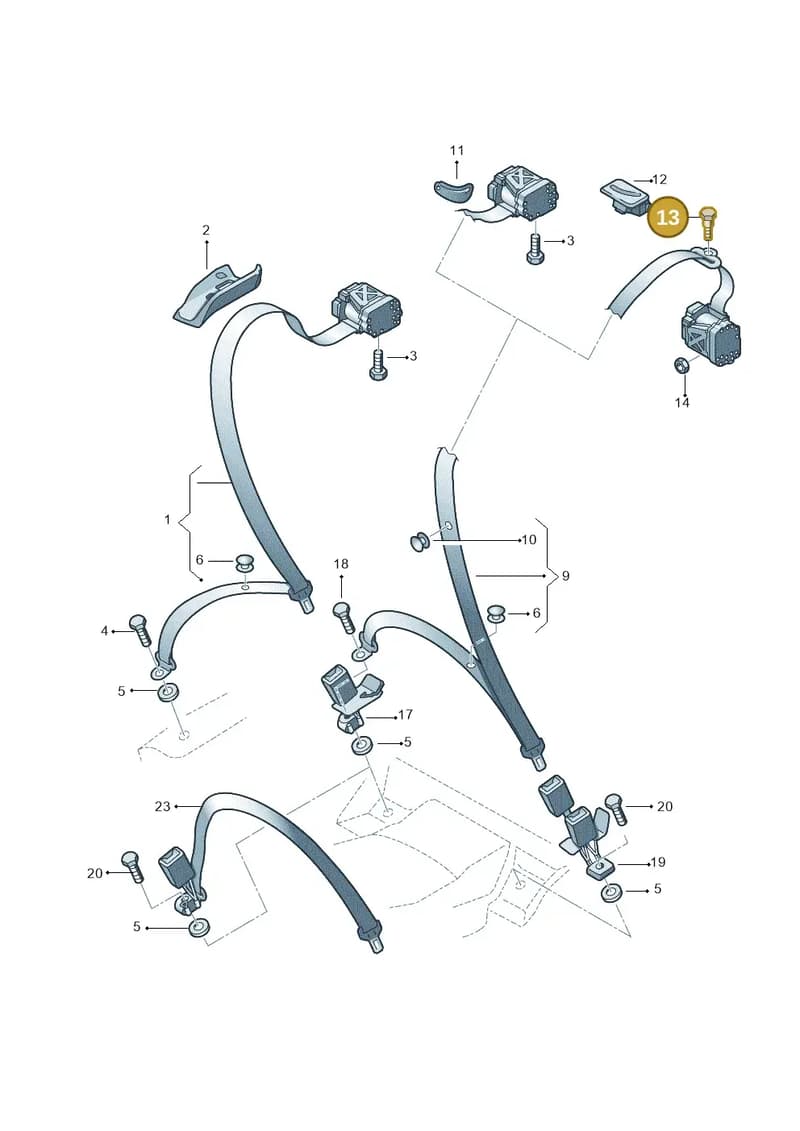 N98925601 — SEAT Exeo ST Reference (2008-2011) diagram 249857700, position 13