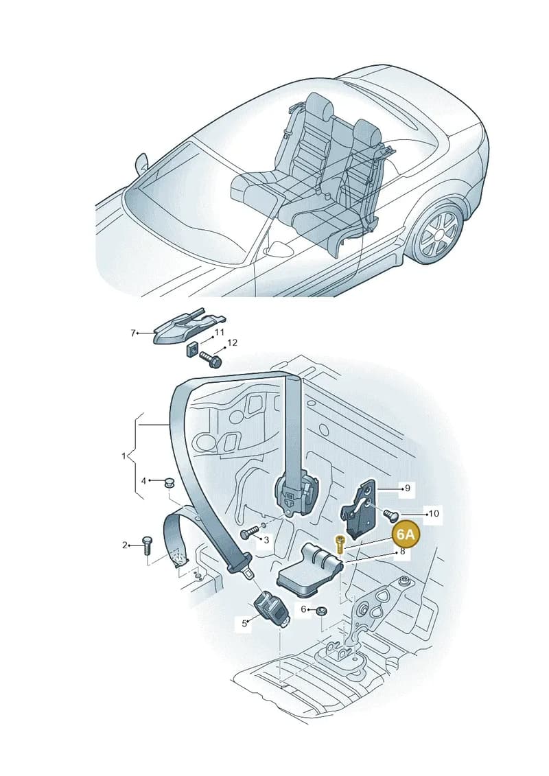 N98926303 — Audi Q3 1.4 (2012-2016) diagram 670857700, position 6A