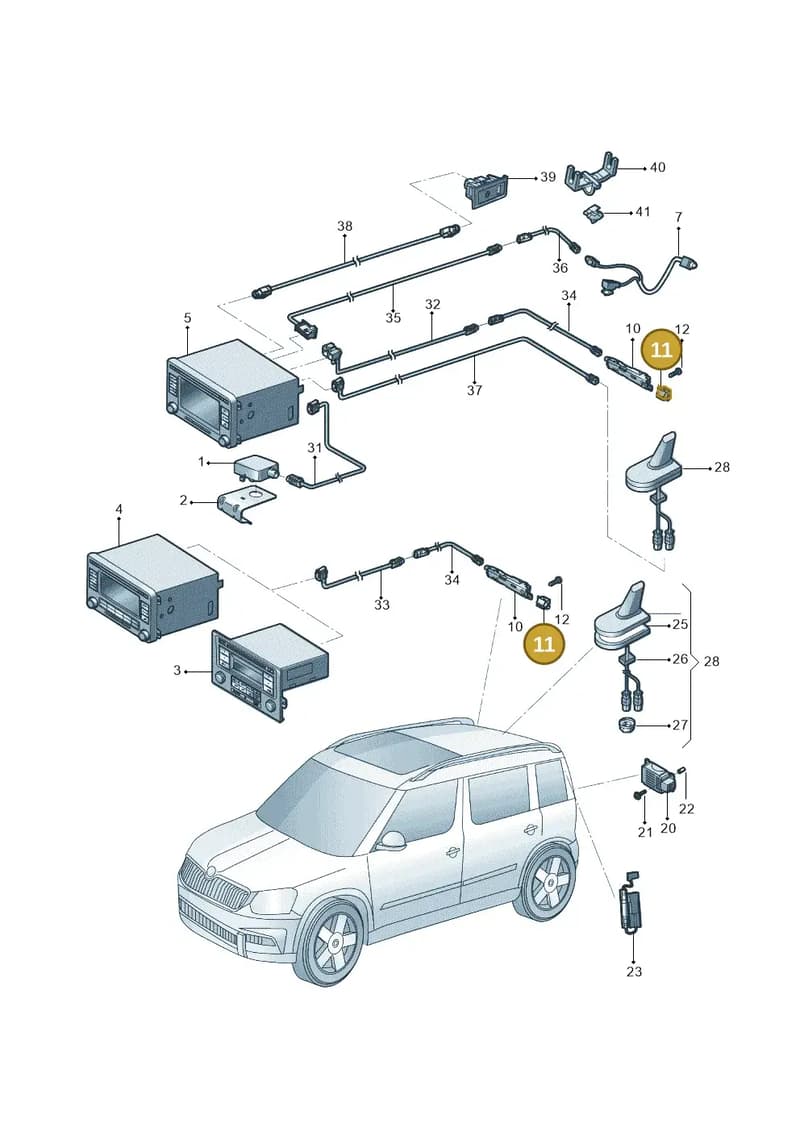 WHT000025 — Skoda Yeti (2013-2017) diagram 767035100, position 11
