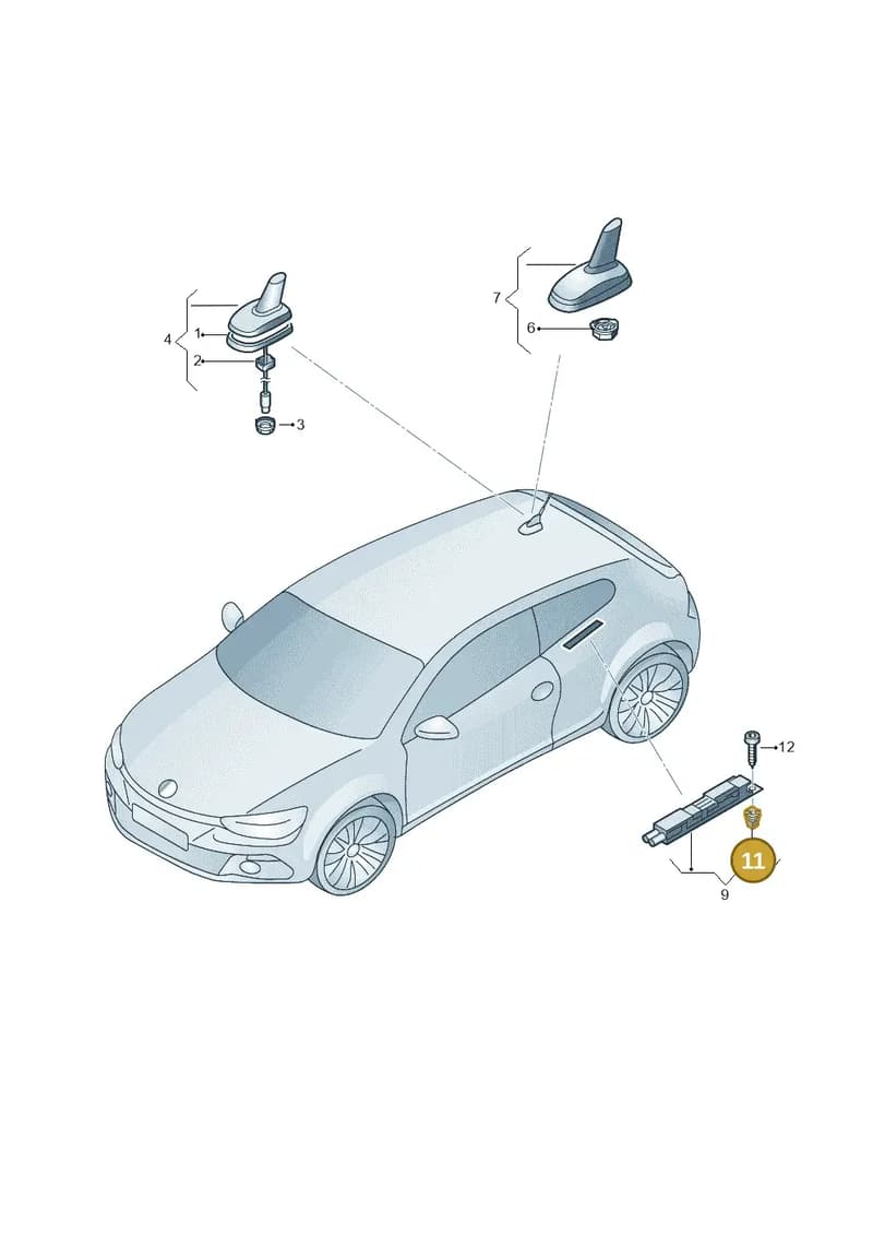 WHT000025 — Volkswagen Scirocco 2.0 (2014-2017) diagram 786035100, position 11