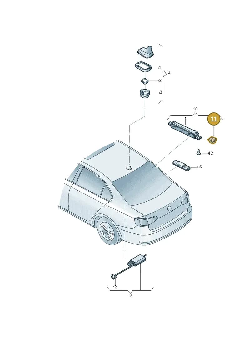 WHT000025 — Volkswagen Jetta 1.4 (2014-2017) diagram 856035010, position 11