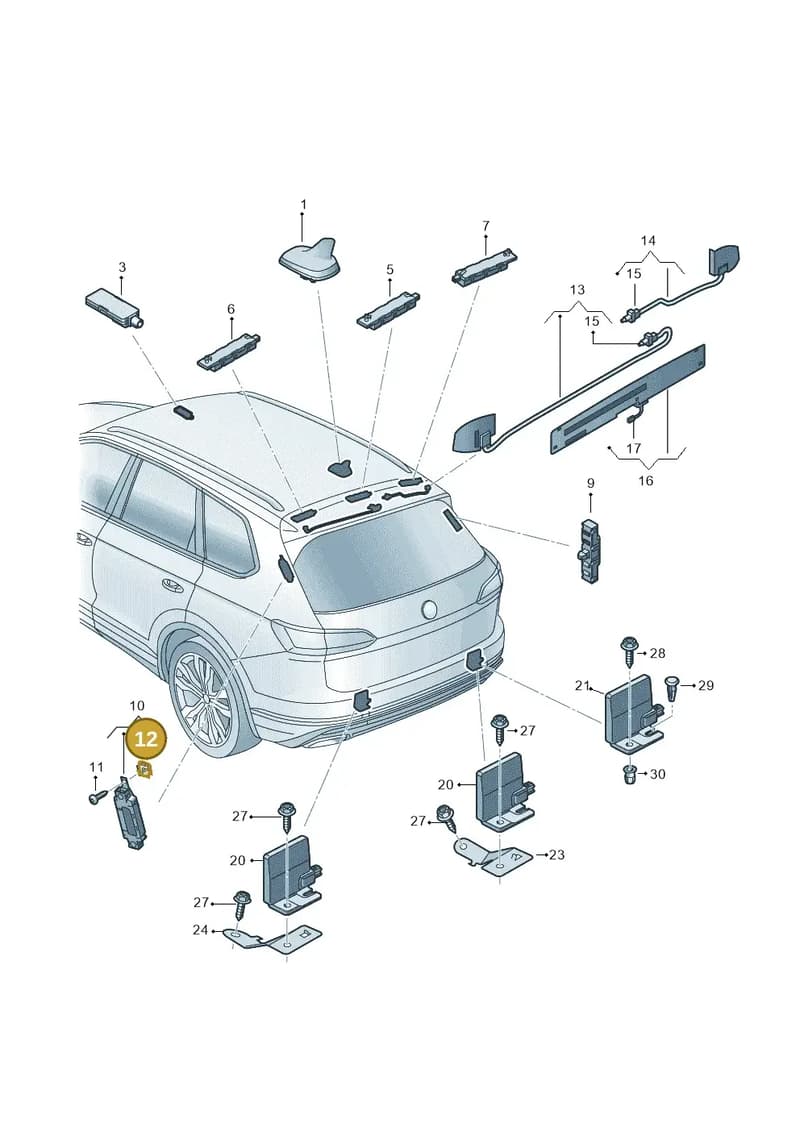 WHT000025 — Volkswagen Touareg (2017-2025) diagram 439035020, position 12