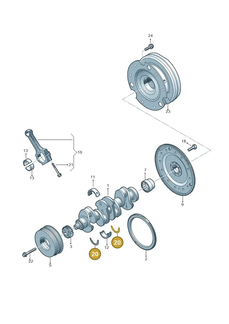 WHT000033AA — Audi A5 Limousine (2024-2025) diagram 849105100, position 20