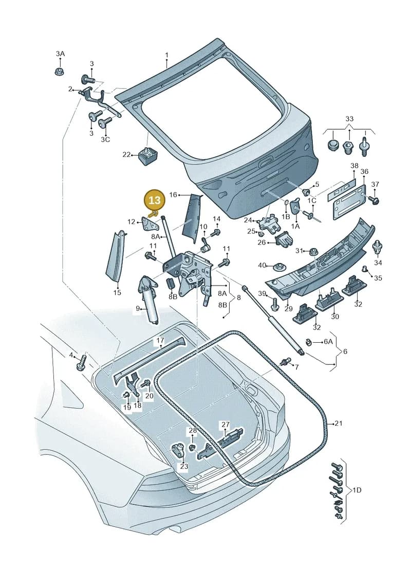 WHT000169A — Audi A7 Sportback (2010-2015) diagram 711827000, position 13