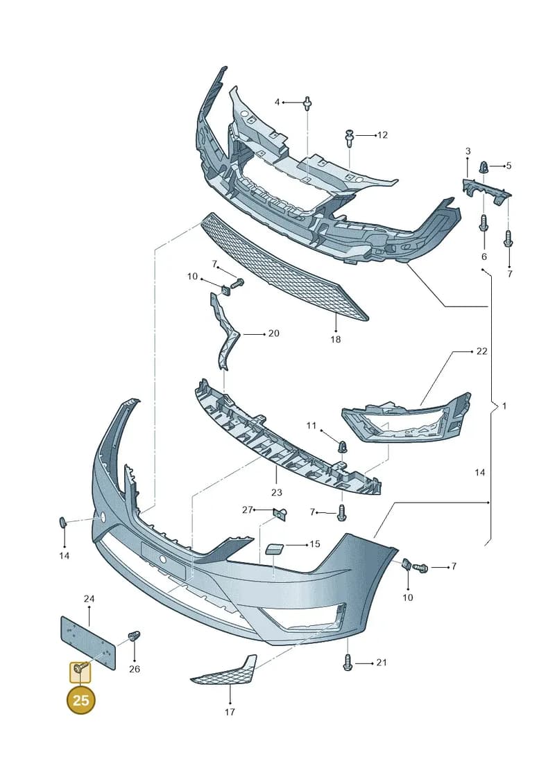 WHT000258 — SEAT Ibiza (2012-) diagram 743807100, position 25