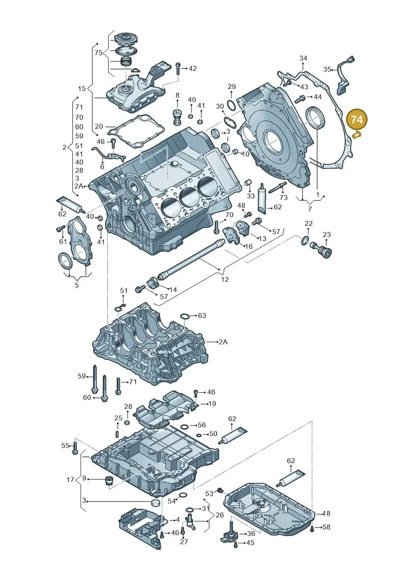 WHT000404A — Audi A7 Sportback (2010-2015) diagram 620103100, position 74