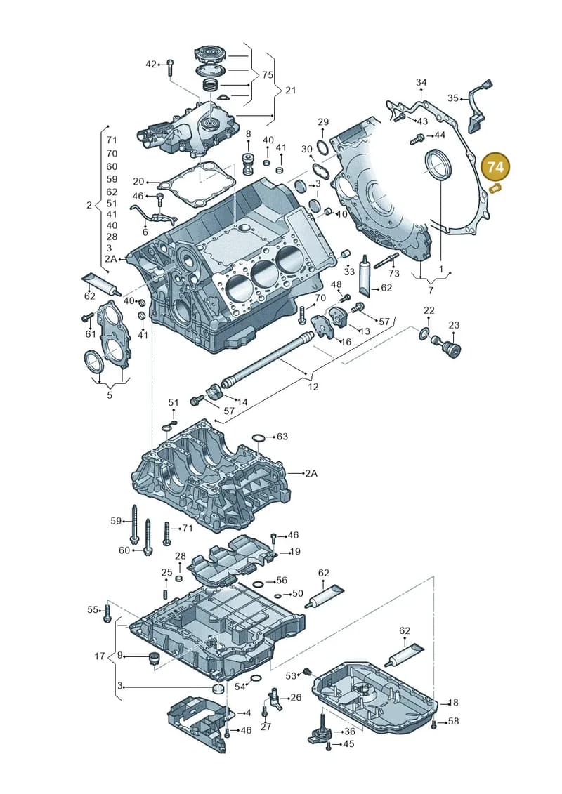 WHT000404A — Audi A8 (2013-2018) diagram 771103050, position 74