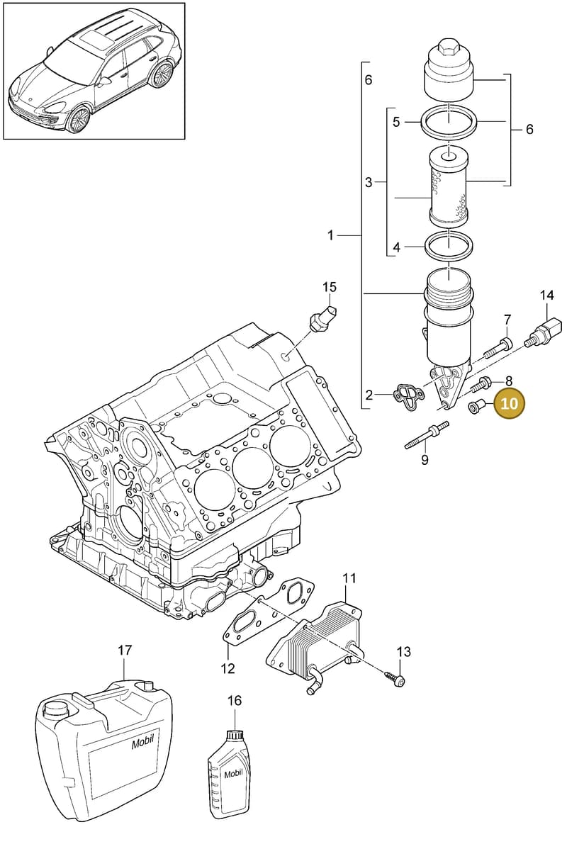 WHT000404A — Porsche Cayenne (2010-2018) diagram p37104080, position 10