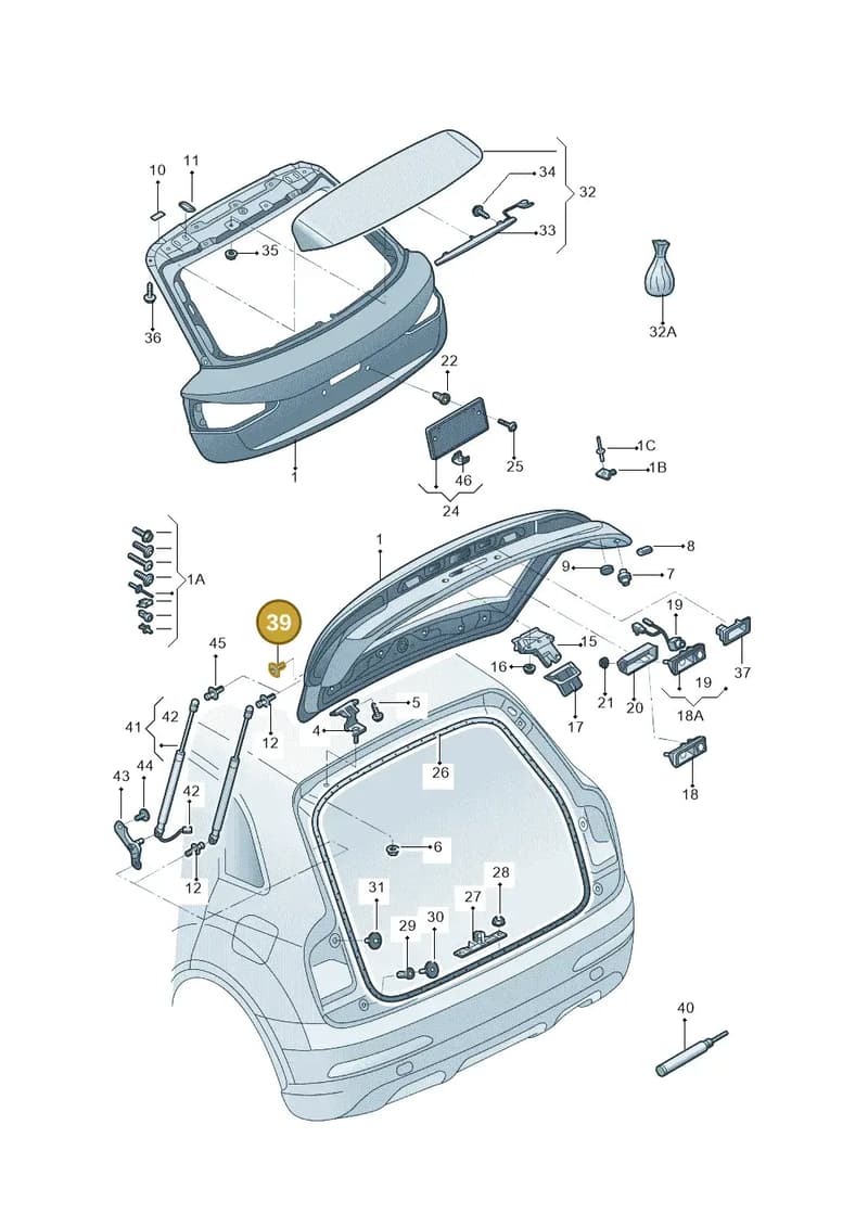 WHT000439A — Audi Q3 quattro 2.0 (2016-2019) diagram 895827000, position 39