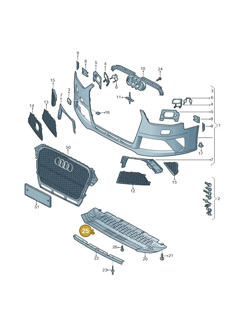 WHT000485 — Audi RS4 Av. qu. 4.2 (2012-2015) diagram 750807100, position 25