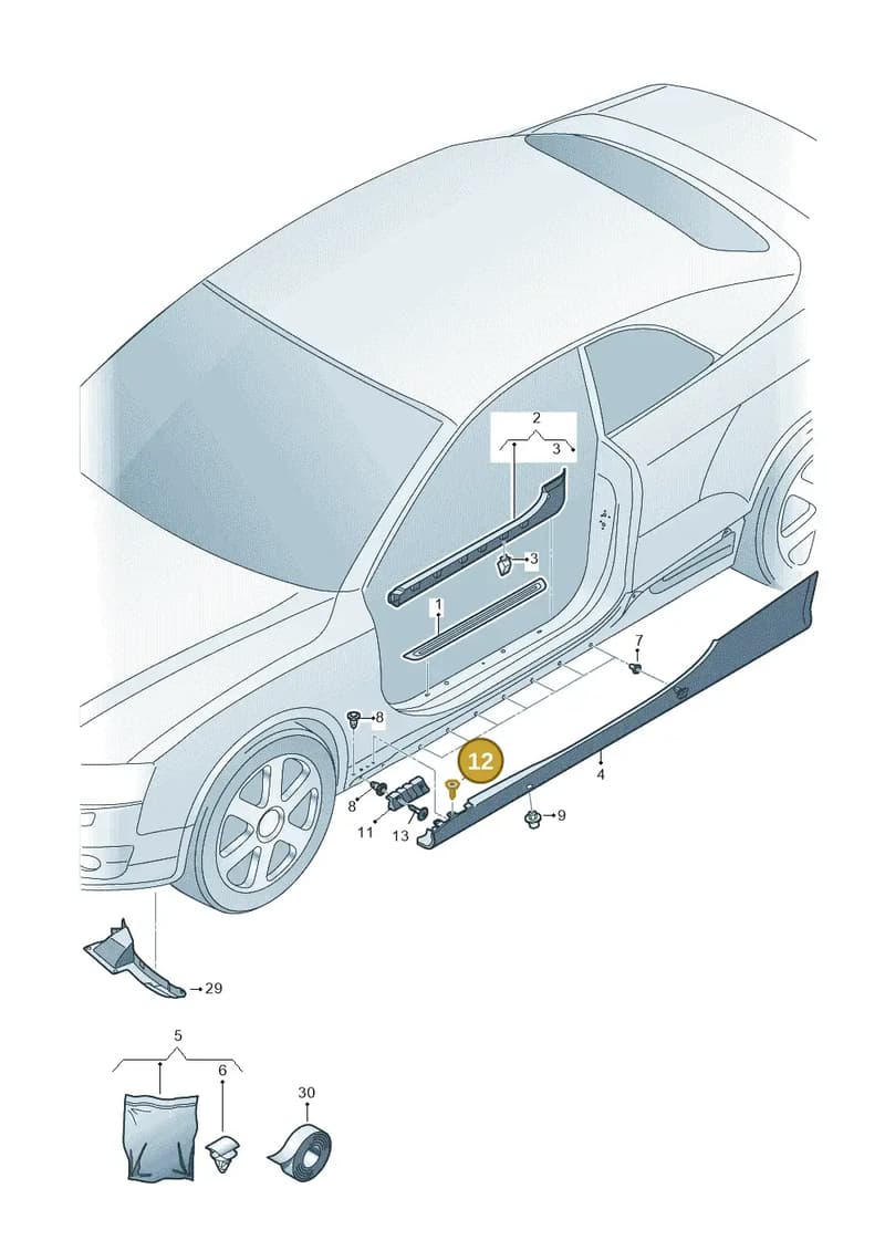 WHT000485 — Audi RS5 Cabrio (2012-2015) diagram 759853000, position 12