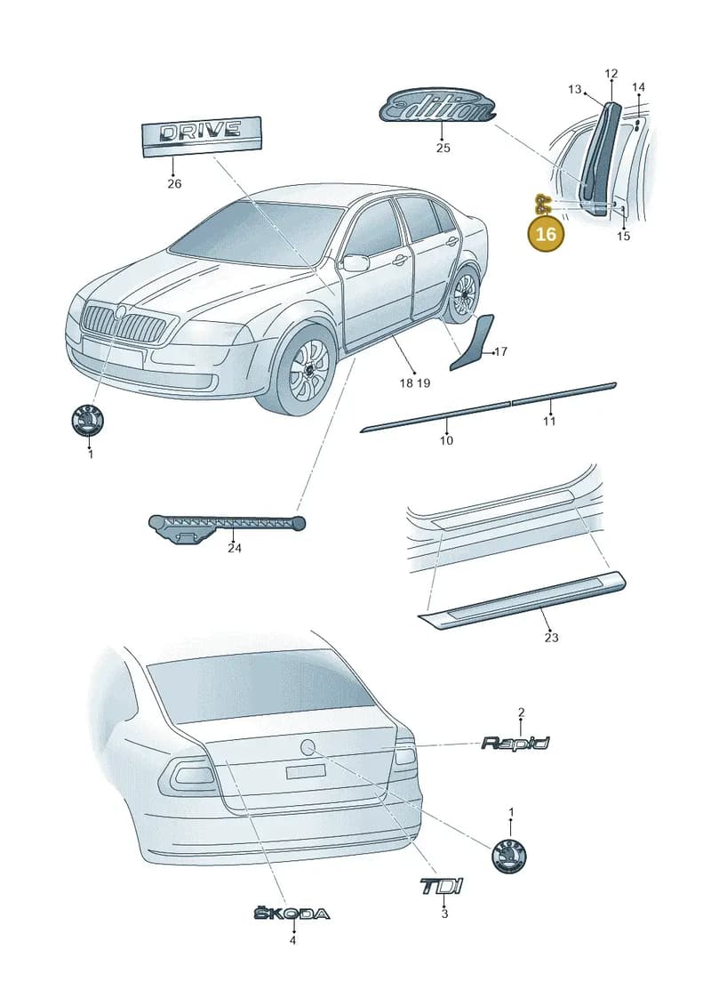 WHT000485B — Skoda Rapid (2012-2022) diagram 740853000, position 16