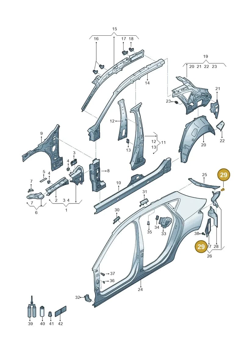 WHT000873 — SEAT Leon (2019-) diagram 5fn809000, position 29