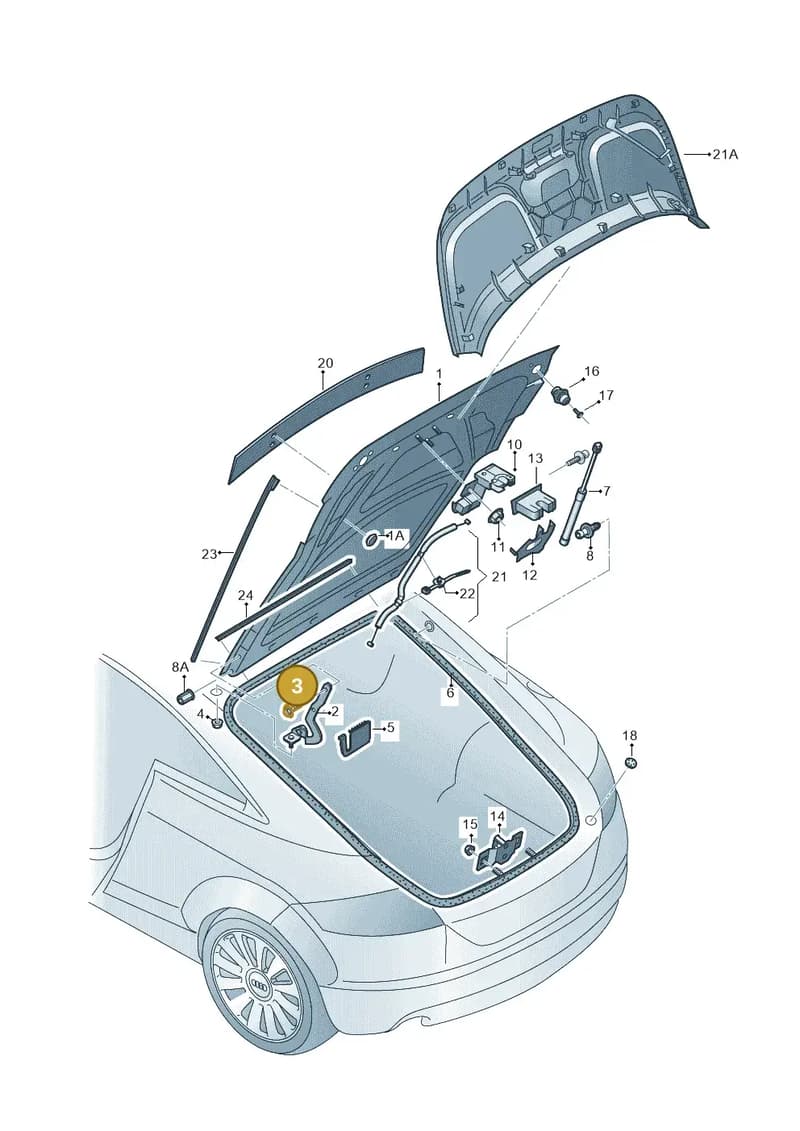 WHT000880 — Audi TTS Coupe 2.0 (2010-2014) diagram 609827000, position 3