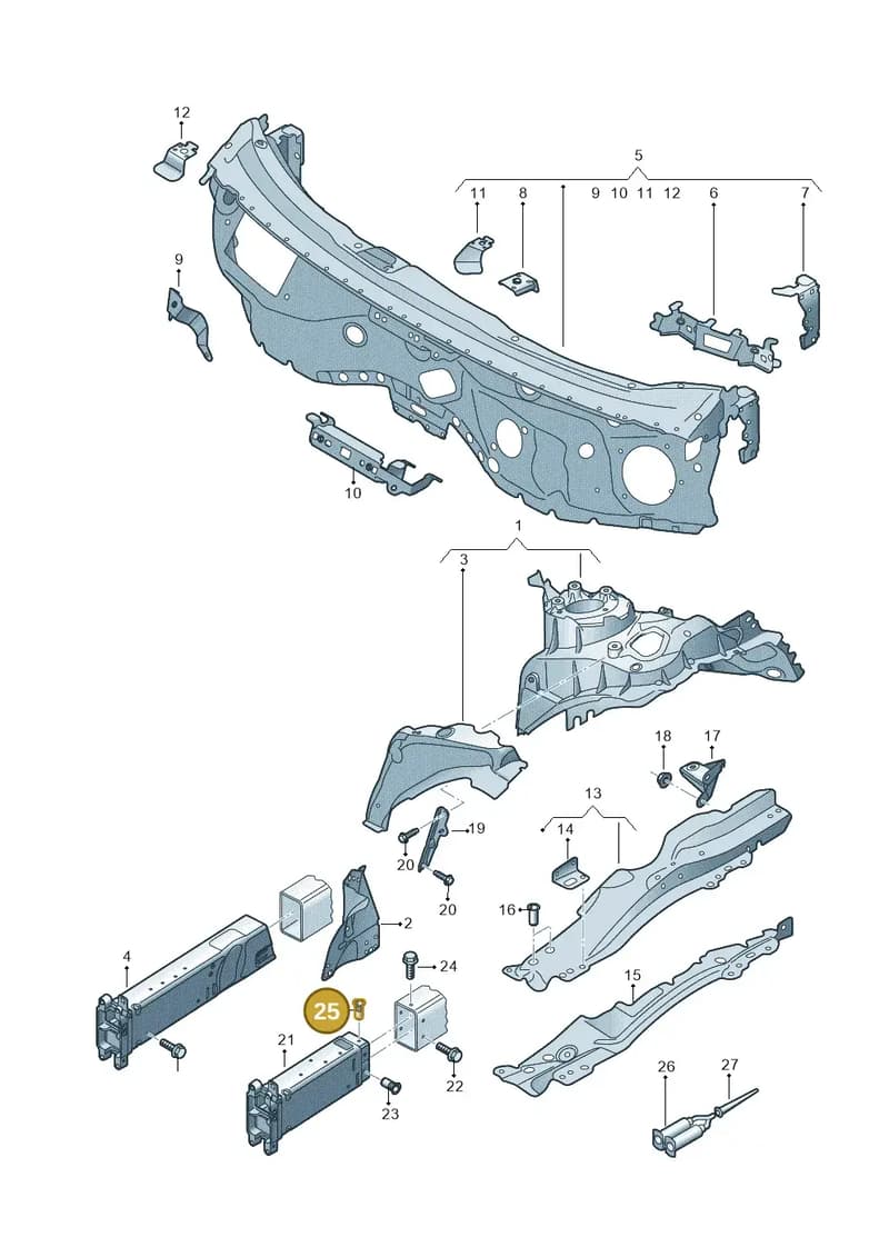 WHT000880 — Audi A8 (2017-2025) diagram 838805100, position 25