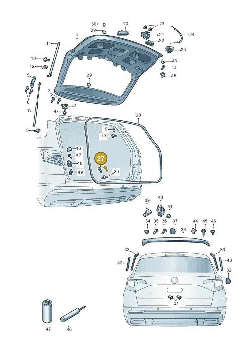 WHT001236 — Skoda Kamiq (2019-2020) diagram 584827000, position 27