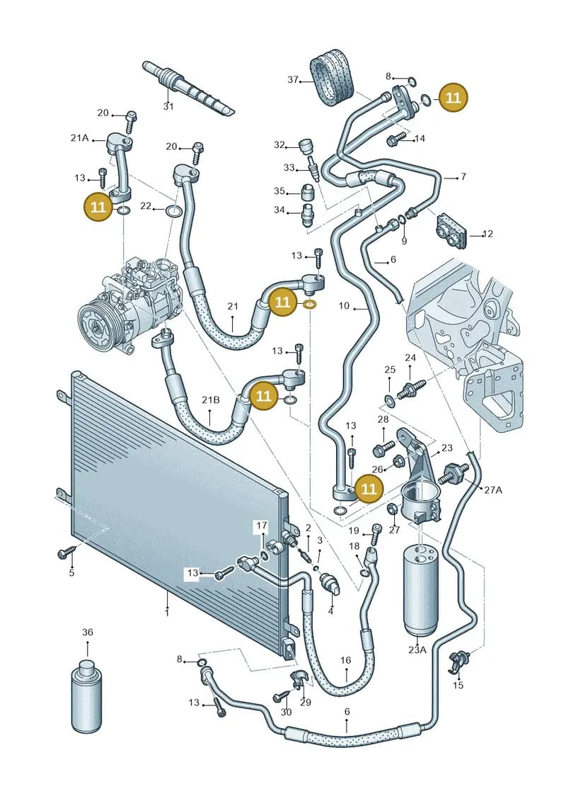 WHT001247A — Audi A6 2.7 TDI (2008-2011) diagram 448260400, position 11