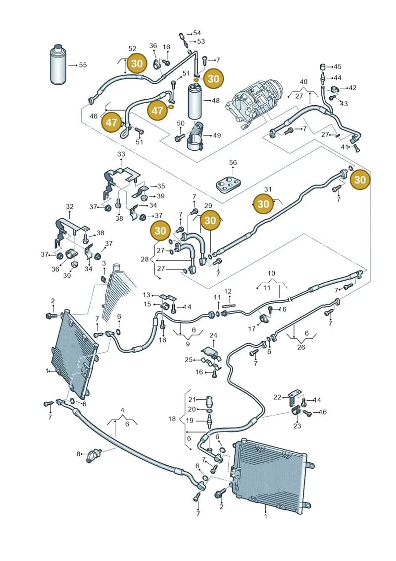 WHT001247A — Audi R8 qu. 5.2 (2012-2015) diagram 618260400, position 30+47
