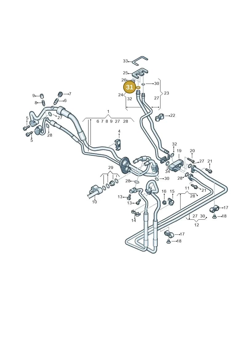 WHT001247A — Audi A8L qu. 3.0 TDI (2009-2014) diagram 696260450, position 31