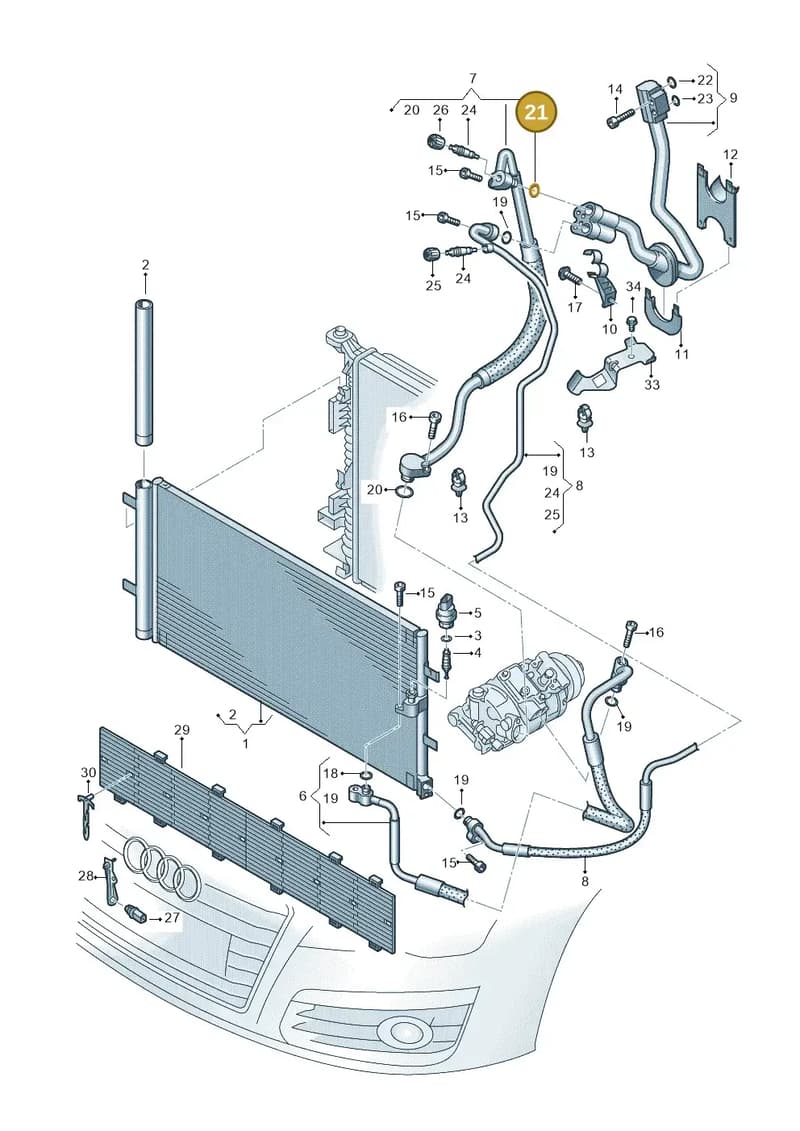 WHT001247A — Audi RS6 Avant (2013-2018) diagram 758260400, position 21